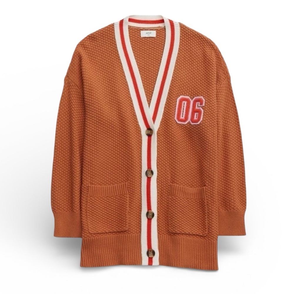 NWOT Aerie Varsity Cardigan Brown medium